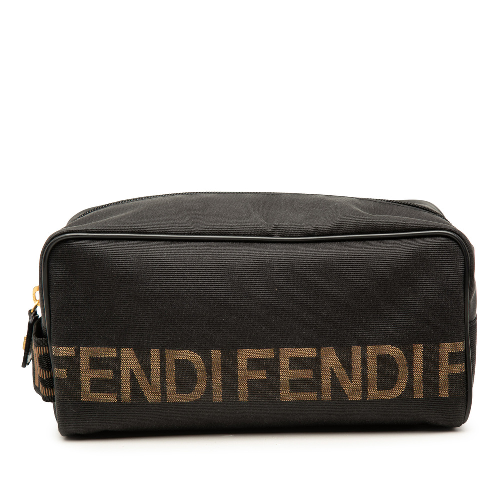 Pre-Loved Fendi Nylon Logo Toiletry Pouch
